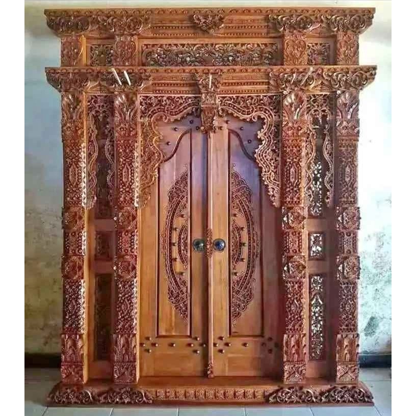 Pintu Kayu Jati Jepara Pintu Gebyok Ukir Jati Jepara Furniture Pintu Ukir Gebyok Minimalis