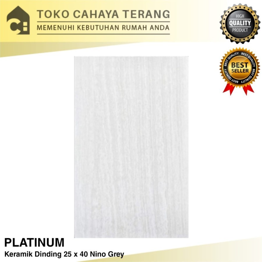 Keramik Platinum 25 x 40 Nino Grey / Keramik Dinding Glossy