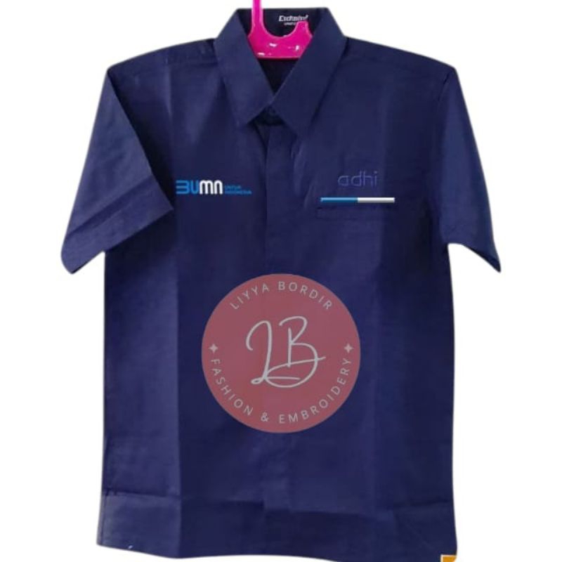 kemeja BUMN adhi karya bordir komputer