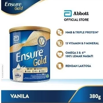 

ENSURE GOLD VANILA & COKLAT 150g, 380g, 850g