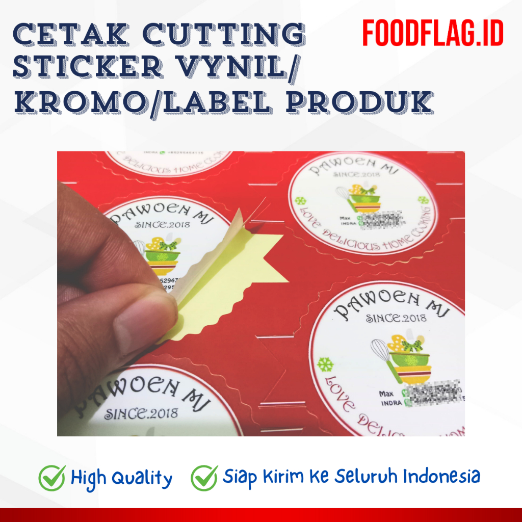 

Cetak Cutting Sticker Vynil / Label Produk Waterproof