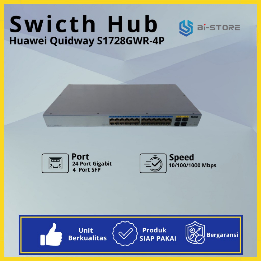 Switch Hub Gigabit Huawei Quidway S1700 Series S1728GWR-4P Manageable