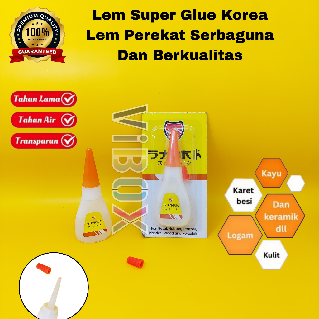 

Vibox Stark Lem Super Glue Korea Original Perekat Instant Serbaguna Dan Berkualitas Daya Tempel Sangat Kuat [SEN]