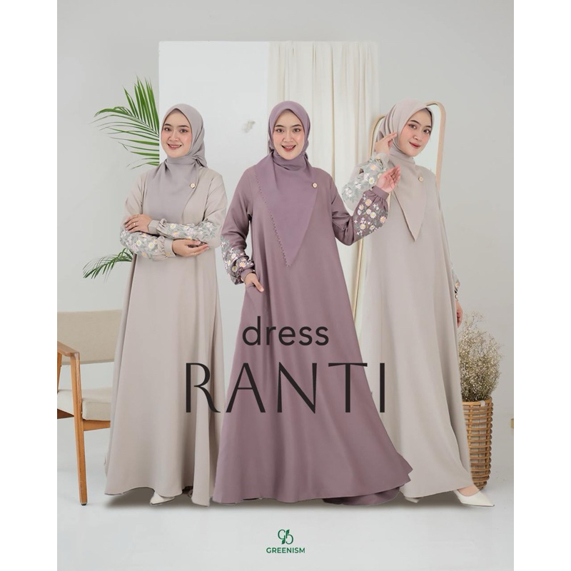 Ranti Dress Gamis Bordir by Greenism