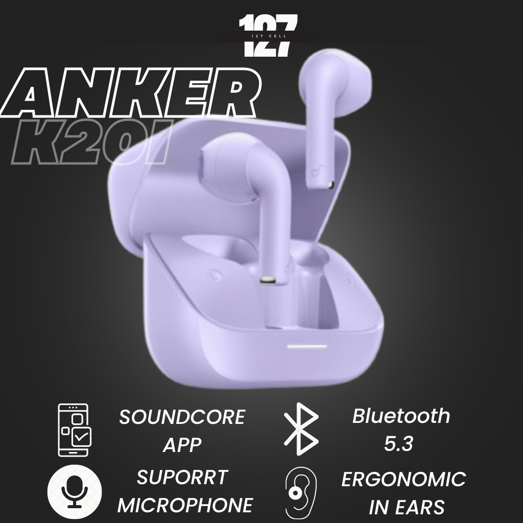 Anker Soundcore K20I TWS Bluetooth 5.3 Anc Noise Cancelling Gaming Mode Bass Boost Wireless Hi-Res A