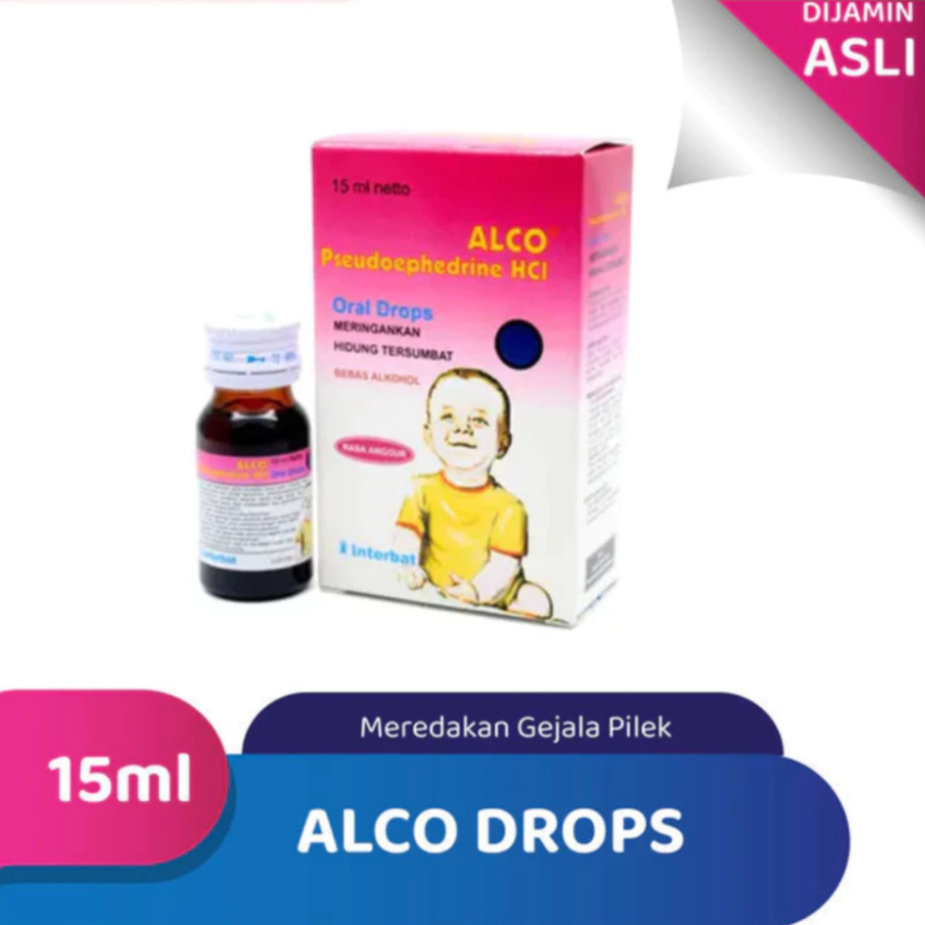 Alco Drop 15 ml, Alco Drop Untuk Bayi , Alco Drops Anak, Alco Oral Drops Mengatasi hidung Tersumbat