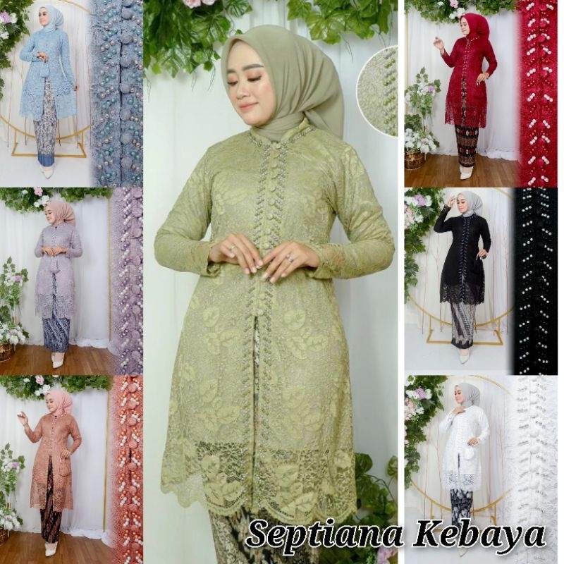 baju kebaya modern kancing  1000 / kebaya ibu besan kebaya brokat  jumbo ld 130