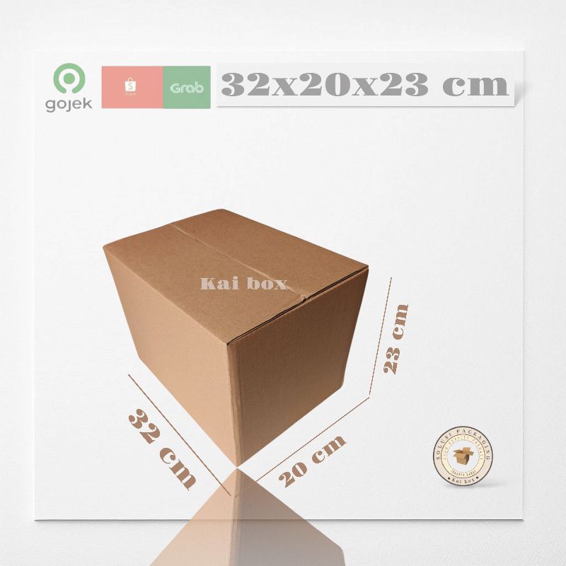 

kardus ukuran 32x20x23 cm box singel wall polos ST