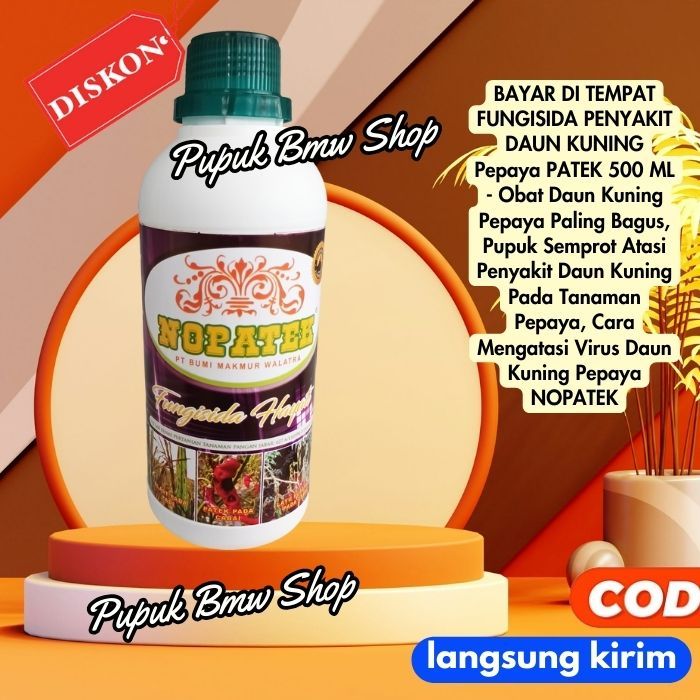 BAYAR DI TEMPAT FUNGISIDA PENYAKIT DAUN KUNING Pepaya PATEK 500 ML - Obat Daun Kuning Pepaya Paling 