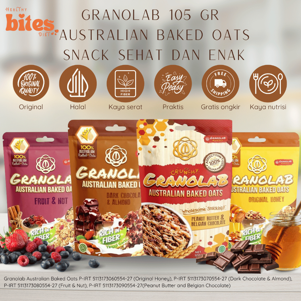 

Granolab Australian Baked Oats 105 Gr – SUPER FOOD Premium | All Variant | Healthy Bites Diet Store