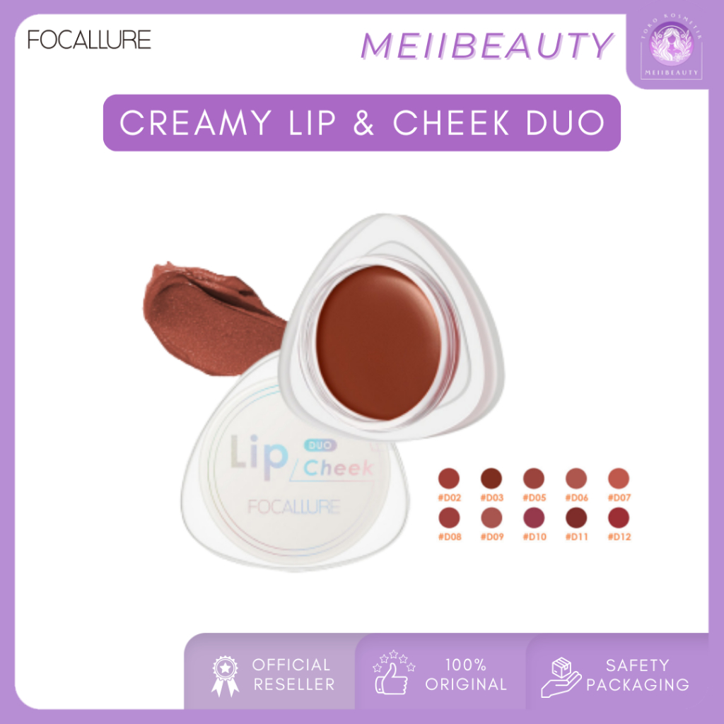 FOCALLURE Dual-use Lip Mud lip clay & Velvet-hazy Matte cheek Long Wearing Hydrating