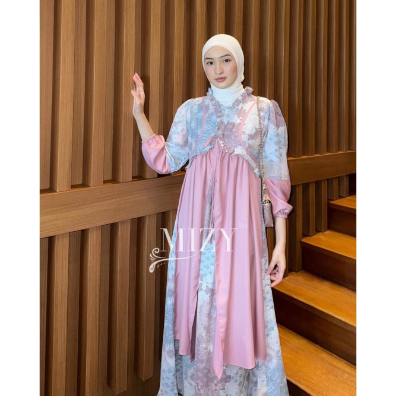 ADELE MAXI Trend pakaian terbaru long dress A LINE klok muslim pesta baju gamis cantik ootd hijab fa