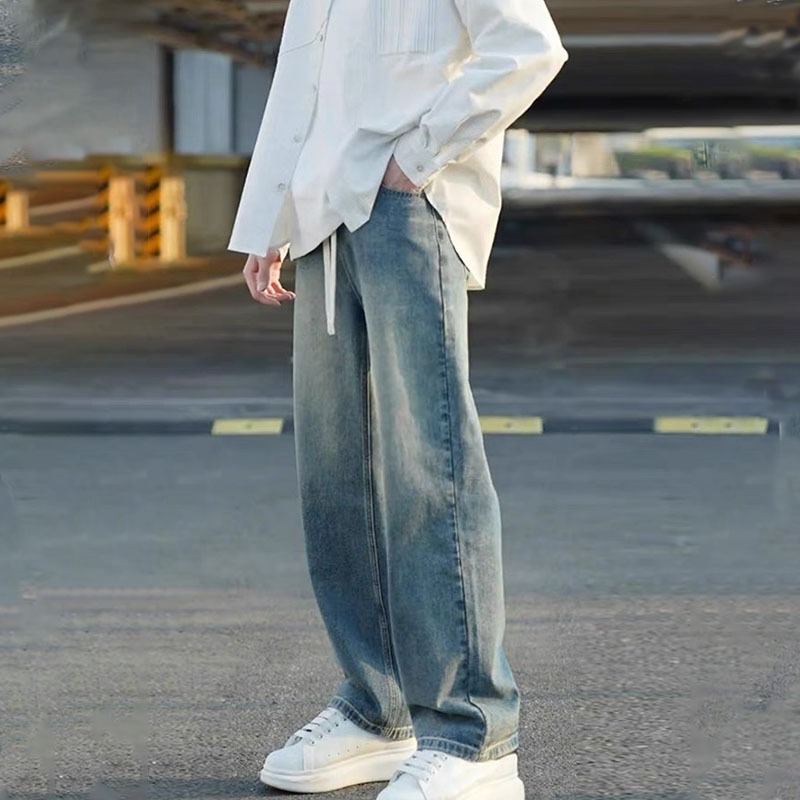 Celana Jeans Pria Denim Oversize Baggy Loose Jeans Pria Celana Denim
