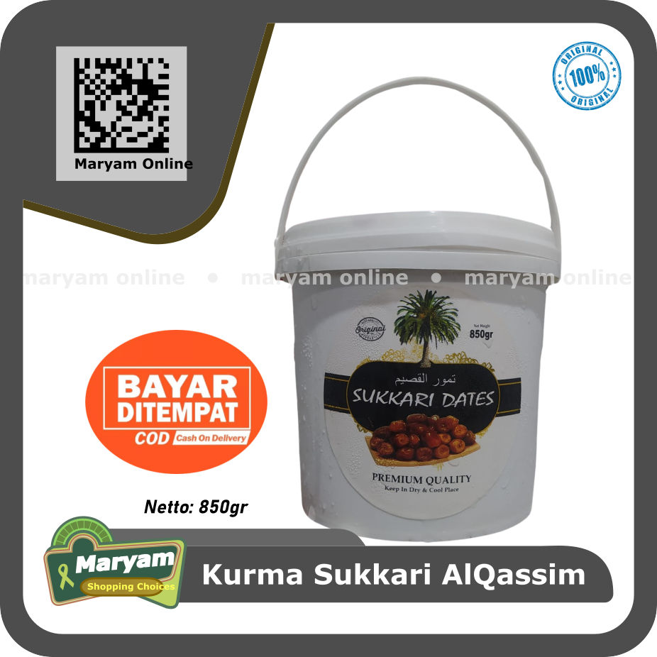 

Kurma Sukkari Ember 850gr Premium Al Qassim
