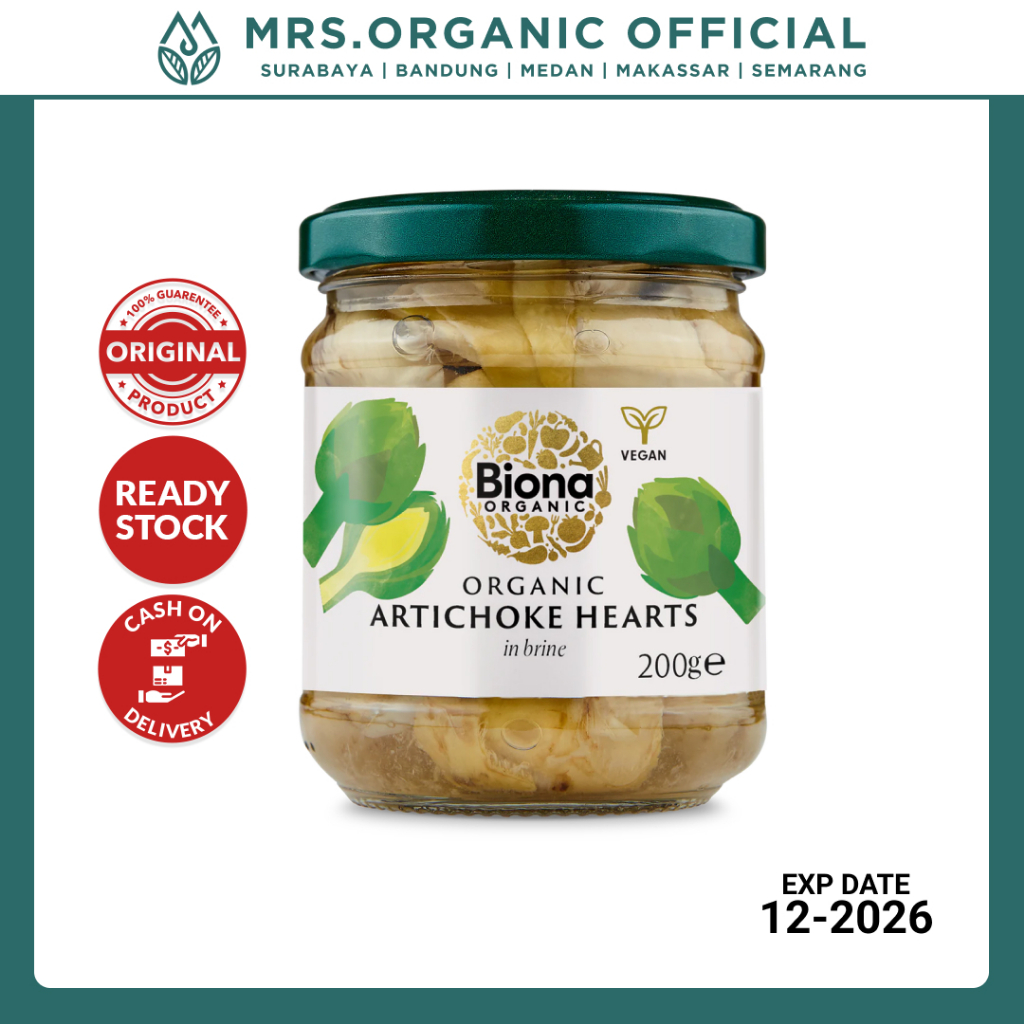 

Biona Organic Artichoke Hearts 200 Gr - Vegan Gluten Free