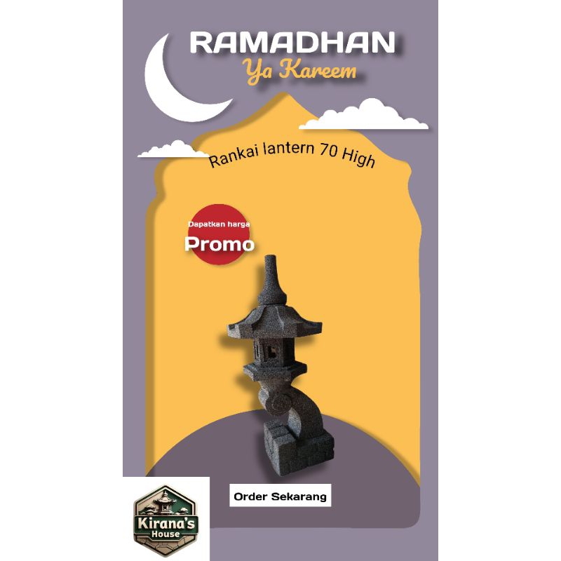 Stone Lantern / lampu taman rankai / lampion batu taman / lampu taman batu alam