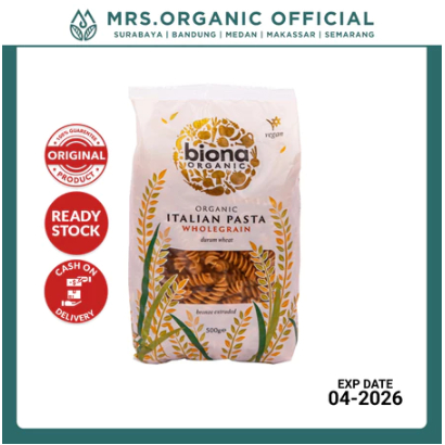 

Biona Organic Pasta Wholewheat Fusilli Bronze Extruded 500 Gr - Organik Sumber Serat Tinggi
