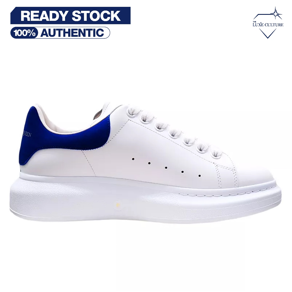 Alexander Mcqueen White Electric Blue Sneakers / Sepatu Branded Original