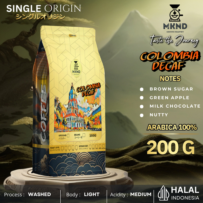 

MKND COFFEE ROASTERY - Arabika Colombia Decaf 200gr | Decaf | Imorted Beans | Roast Beans
