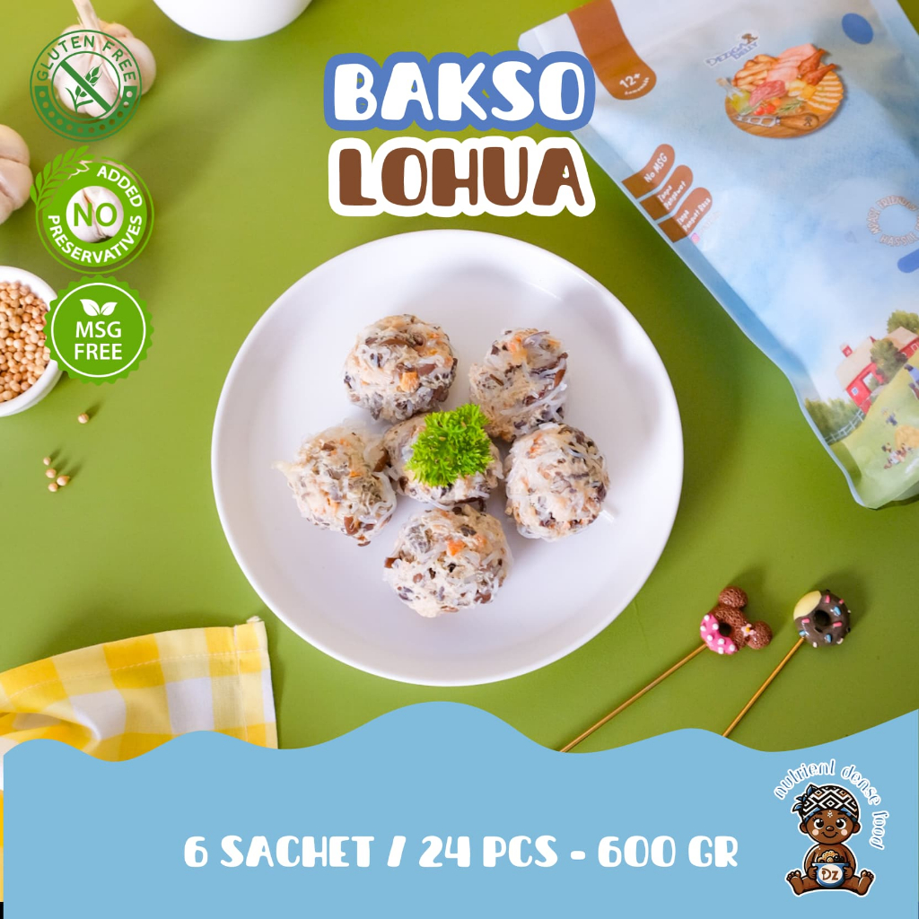 

Lohua Bakso 600gr | MPASI GLUTEN FREE HOME MADE DEZIGA BELLY | KURIR INSTAN SAMEDAY