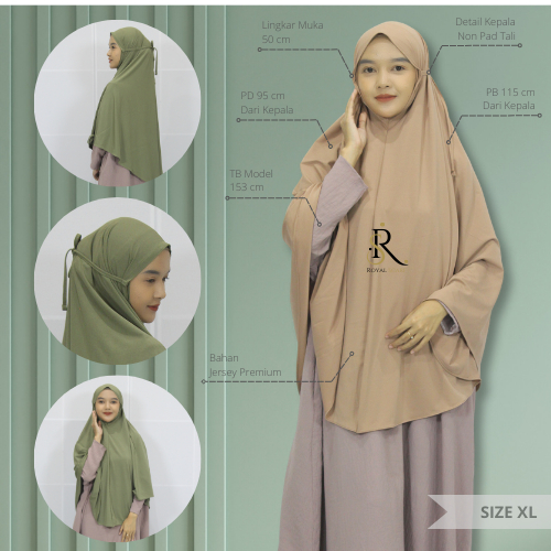 Jilbab Hijab Kerudung Khimar Syari Tali Non Pet Jumbo Daily Terbaru