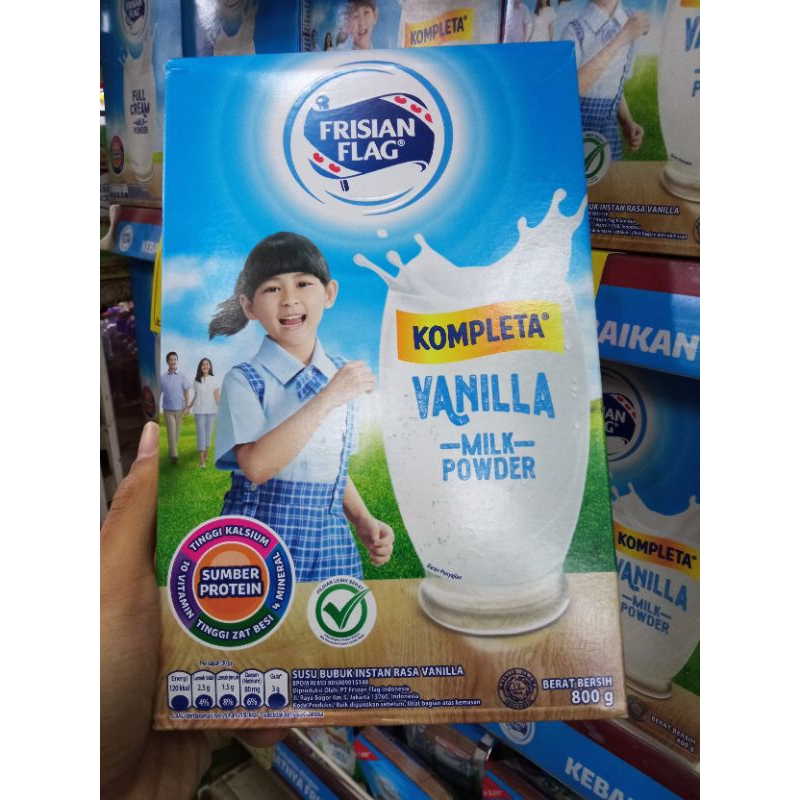 

Frisian Flag Kompleta 800gr Vanilla EXP Sept 2026 Susu Bubuk Anak-anak dan Dewasa