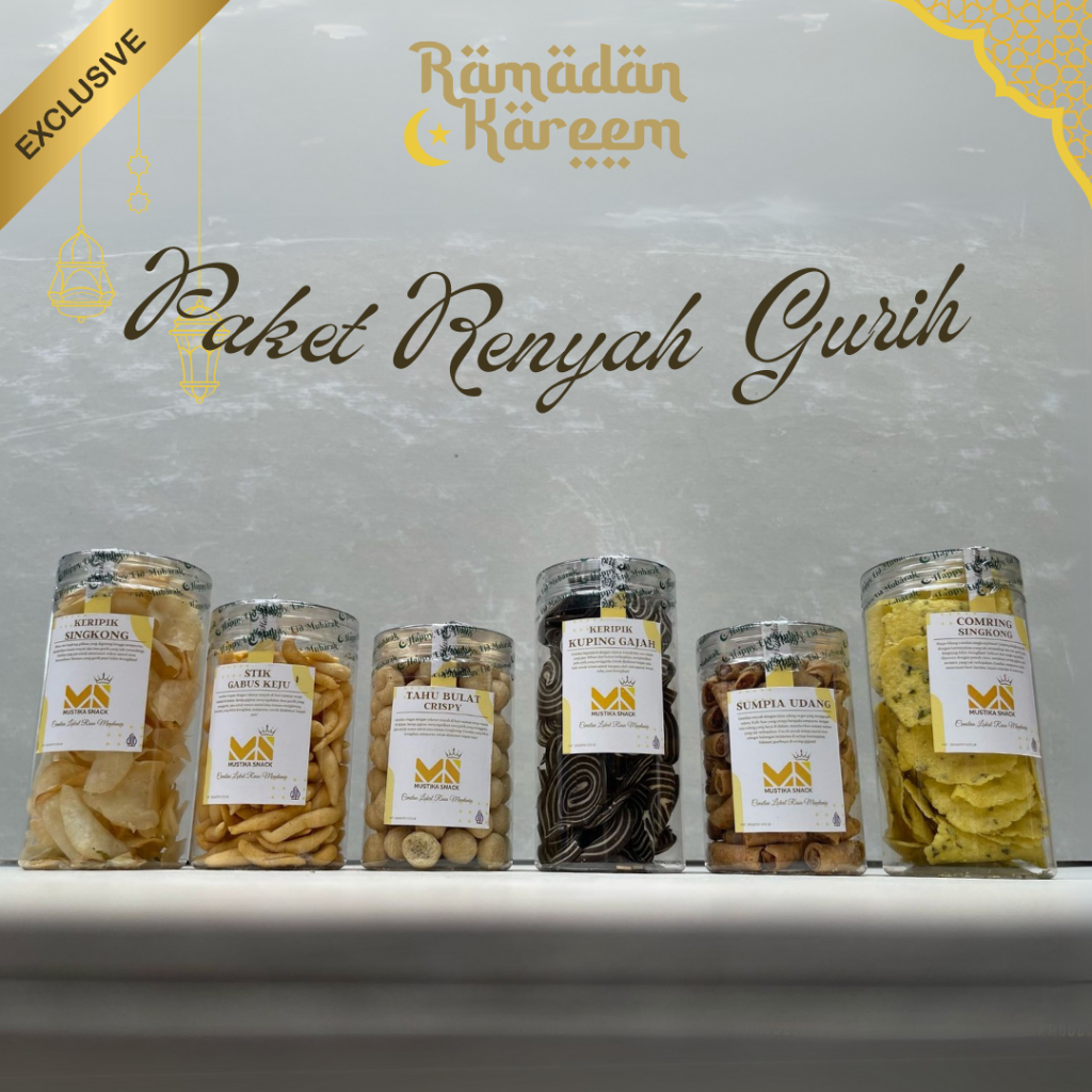 

Paket Cemilan Eksklusif Toples Renyah Gurih Mustika Snack