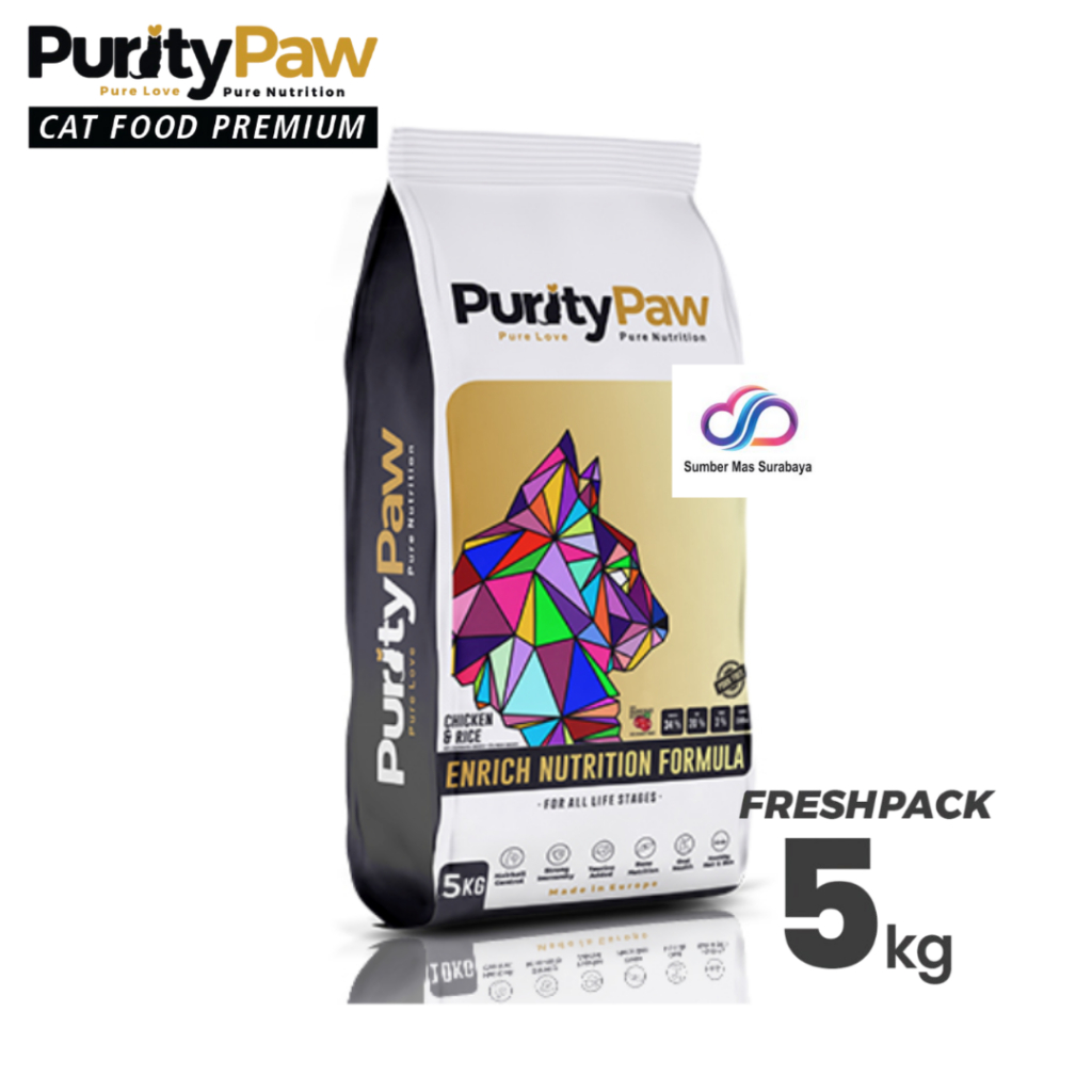 Livvicstore Purity Paw 10 Kg Cat Food Purity Paw 5 Kg Purity Paw 1.2 Kg Freshpack All Life Stages