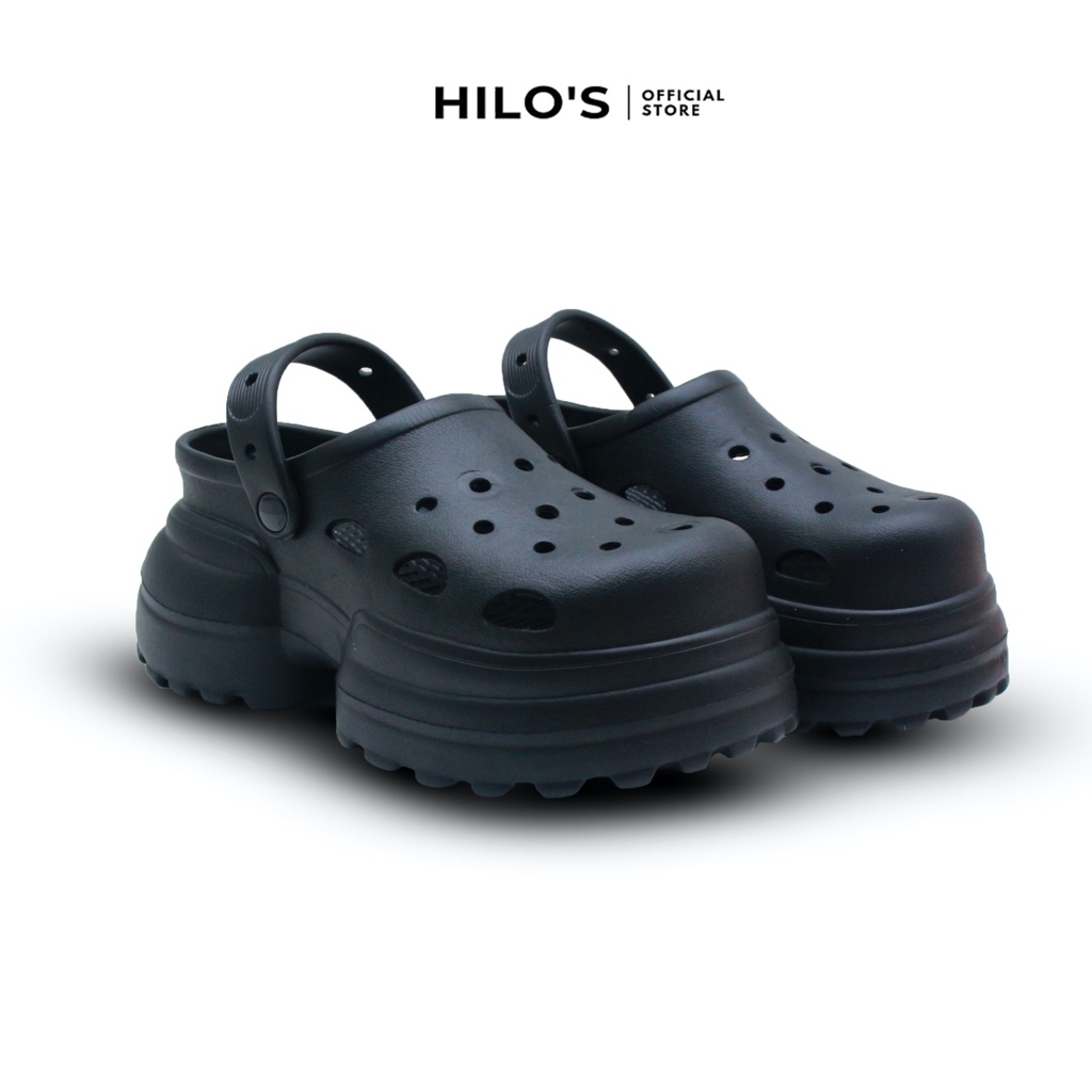 Sandal Selop Baim Wedges Tinggi Polos Bahan Karet