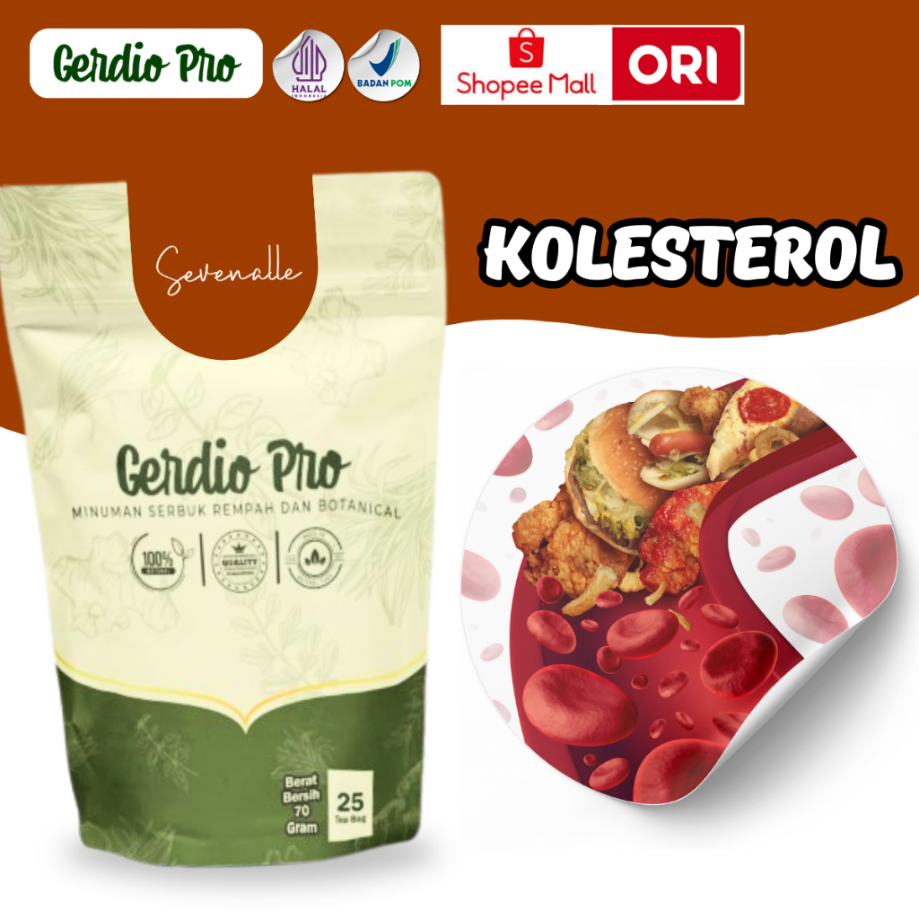 

NO_MORE Gerdio Pro Merah Obat Kolesterol Asam Urat Darah Tinggi Hipertensi Nyeri Sendi Kebas