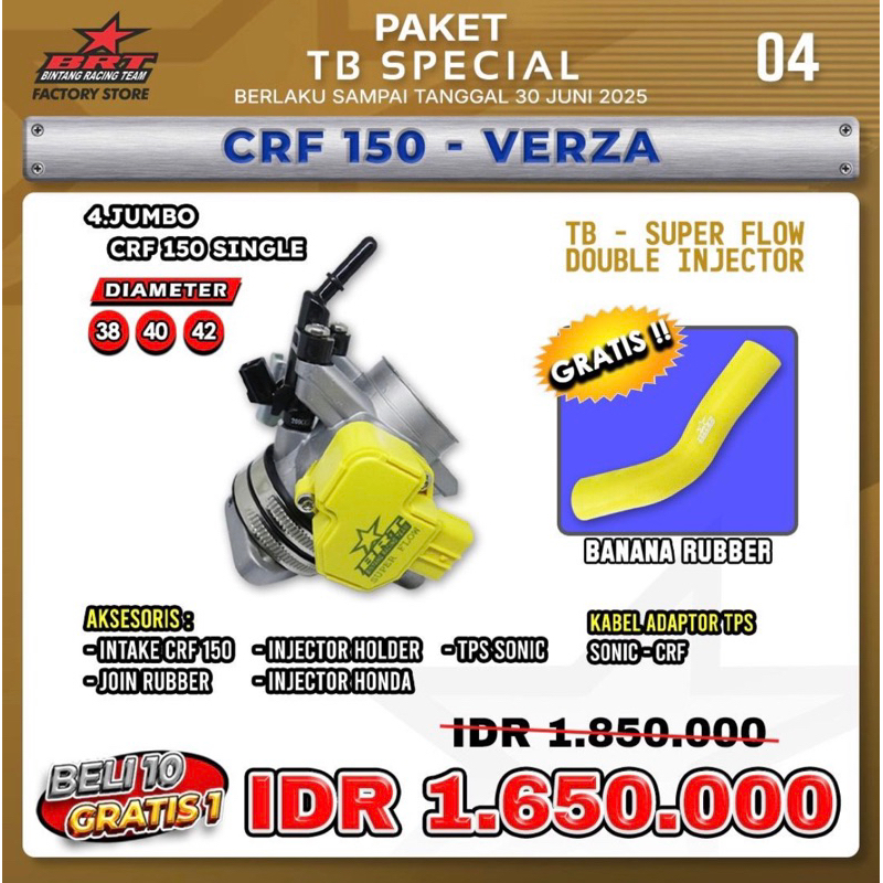 TB Crf 150 L BRT jumbo singgel