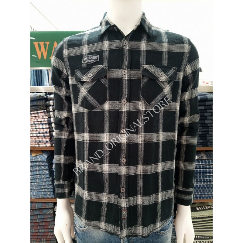 Kemeja panjang pria BRAND WATCHOUT JEANS ORIGINAL