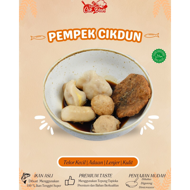 

Pempek Cikdun - Ikan kakap isi 10 mix