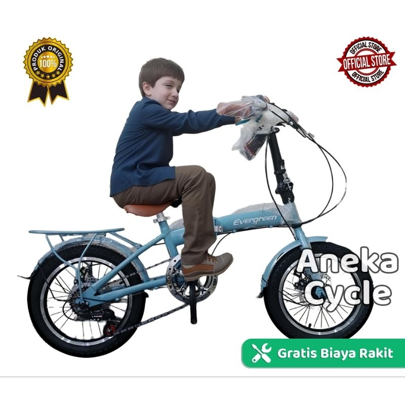 Sepeda Lipat Anak Evergreen 16 Inch 20 Inch 1 Speed 7 Speed