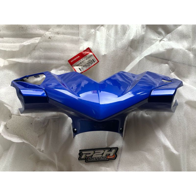 batok kepala depan beat karbu warna biru original ahm