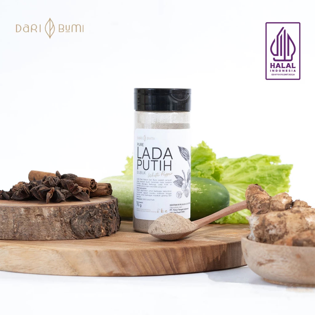 

[Official][Dari Bumi] Lada Putih Bubuk 70 Gr Bumbu Kaldu Premium Rempah