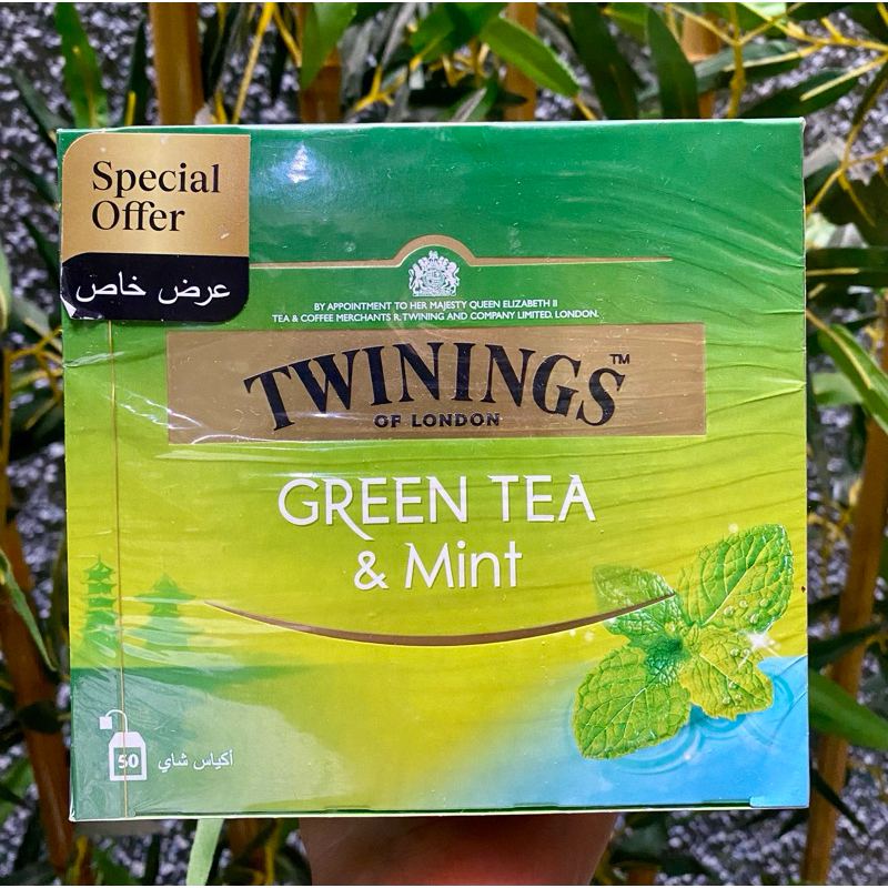 

Twinings Of London Green Tea & Mint isi 50 bags harga 145k Exp 070726