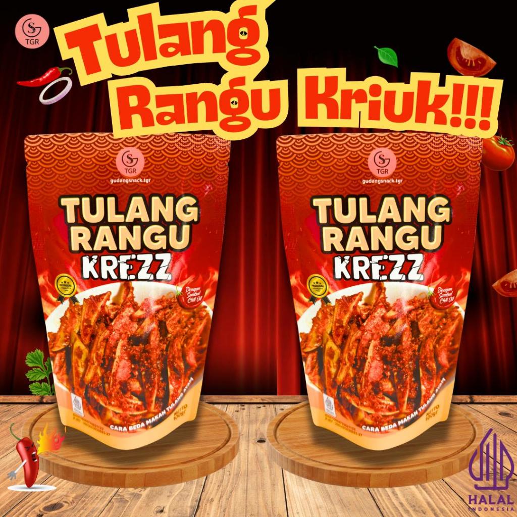 

2 PACK TULANG RANGU KRIUK CHILLI OIL 100 GR MAKANAN SIAP SANTAP DAN LAUK MAKAN- NEW PACKAGE Food Frozen