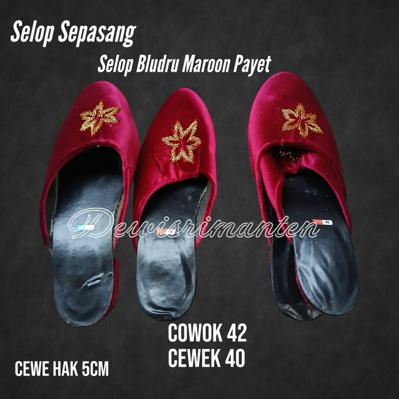 Selop pengantin Merah/Selop pengantin Marun
