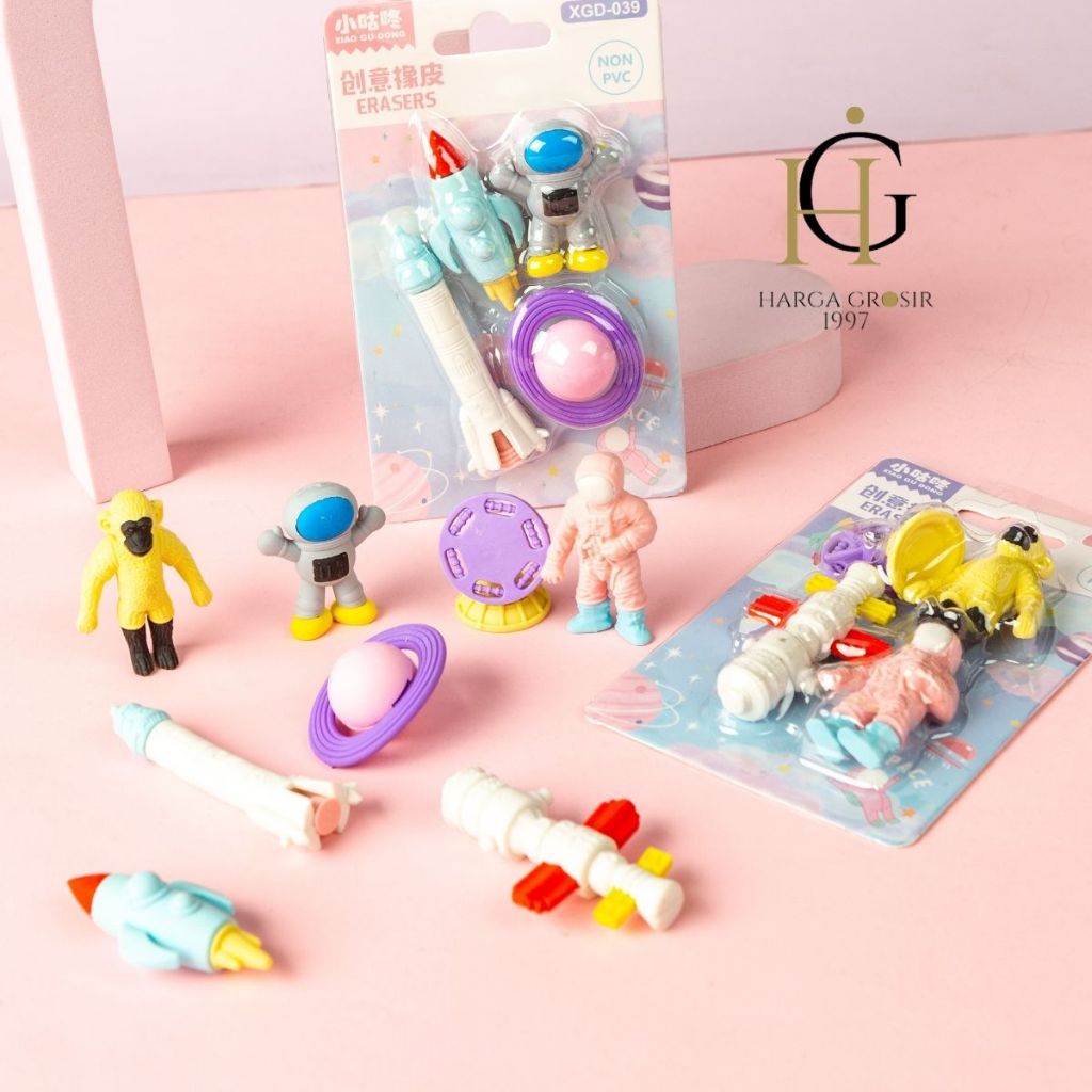 

PENGHAPUS PAPAN 1 SET 4 PCS ASTRONOT PASTEL XGD-039 ER-1807 ERASER lucu karakter 1 pcs