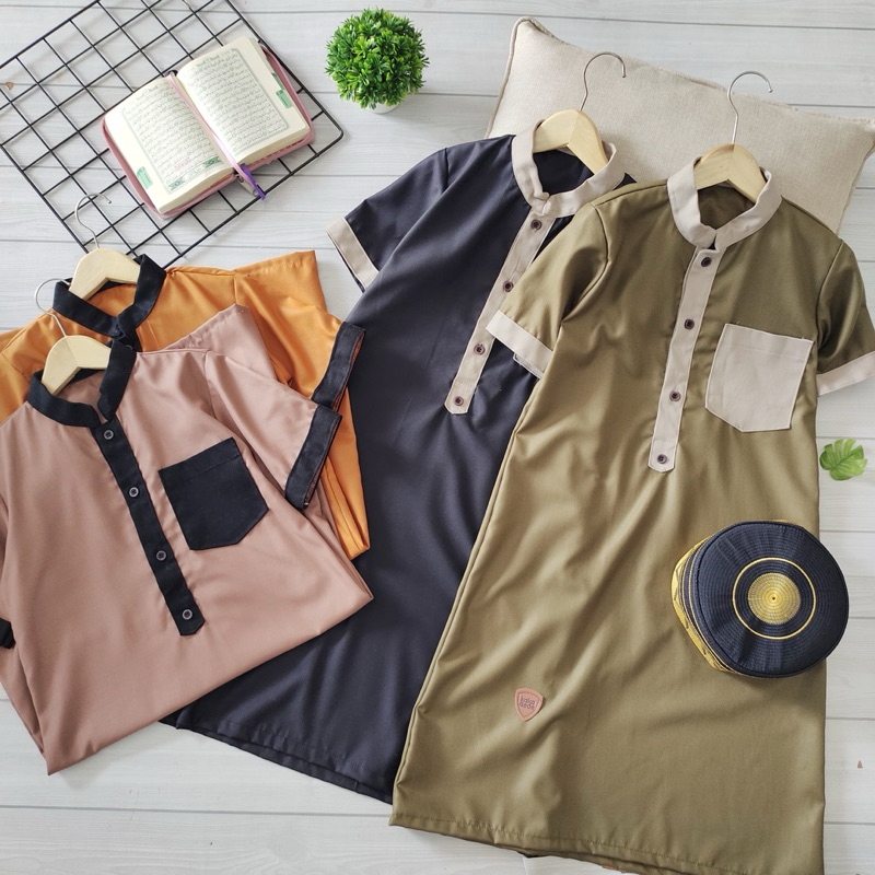 Jubah Satria / Jubah Anak Premium TK Paud SD / Gamis Anak Laki-laki / Jubah Pendek Anak cowok
