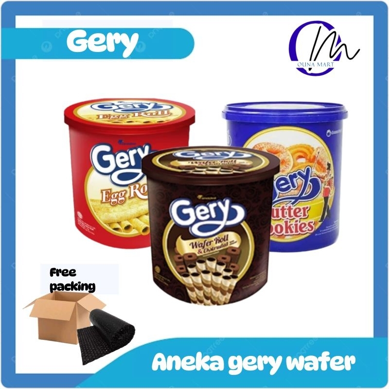 

GERY EGG ROLL 210 GR BUTTER COOKIES WAFER ROLL