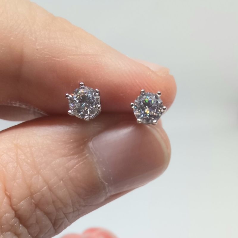 Anting Tusuk Xuping Putih Mata Satu