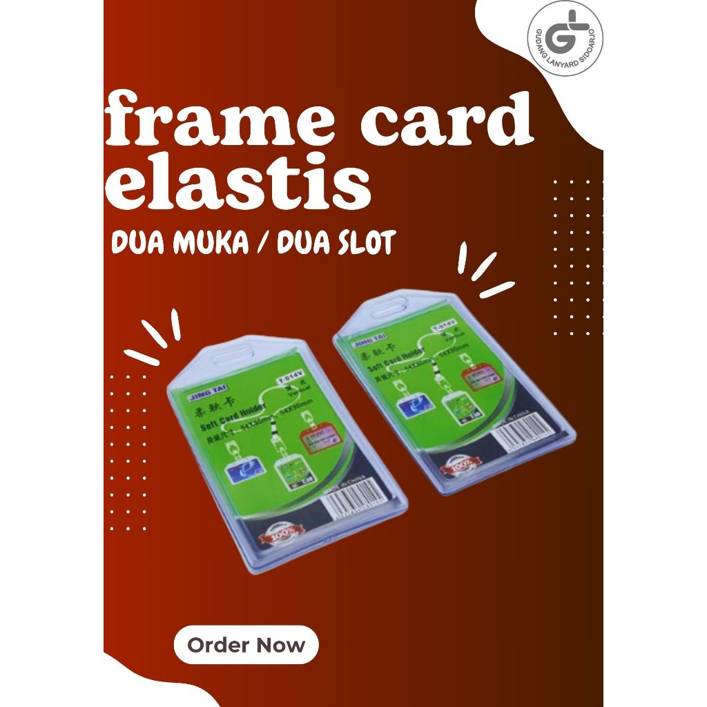 

CASING ELASTIS 2 MUKA / Frame elastis idcard 2kartu / casing idcard / card holder elastis