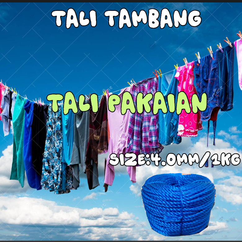 

Tali Tambang 4mm panjang1 ROLL 1Kg tiap roll, TERMURAH!!!