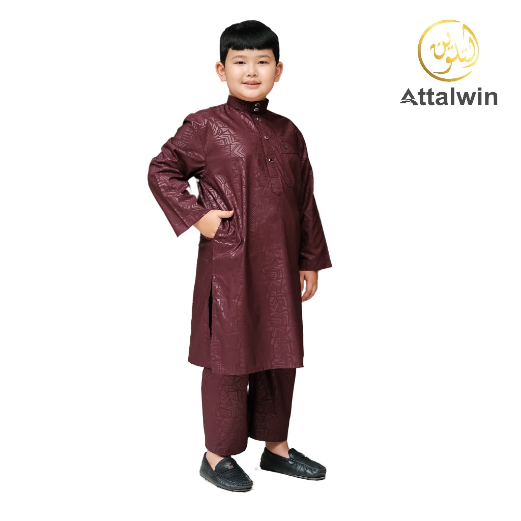 Attalwin - Gamis Kurta Koko Anak Laki-Laki Embos SA060
