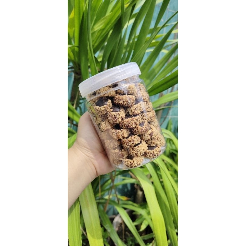 

Kue kering cookies Thumprint coklat kacang kemasan jar