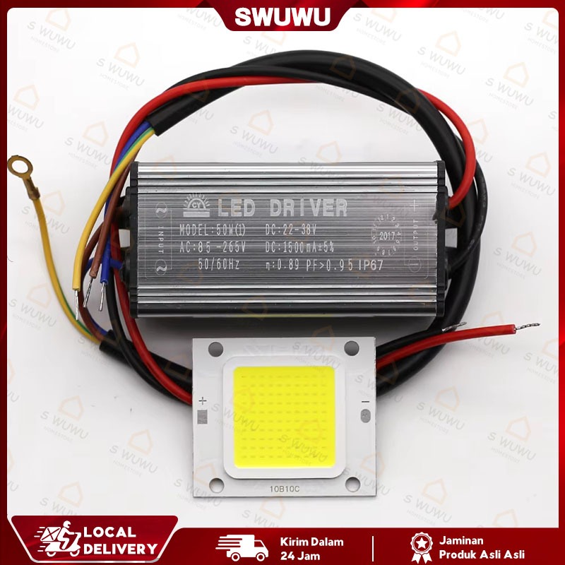 IP65 Waterproof Led pju cobra 50w 50 watt + mata led 50watt / driver led 50w chip 50 w Lampu led pju