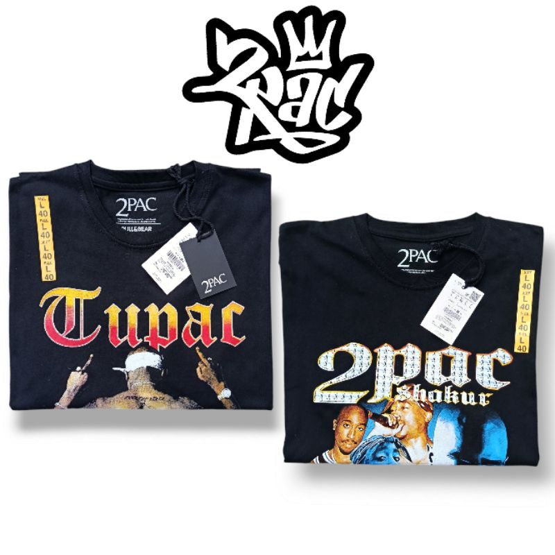 (SALE) TSHIRT PULL*BEAR TUPAC , 2PAC FULL TAG / KAOS PNB FULL TAG UNISEX PRIA & WANITA