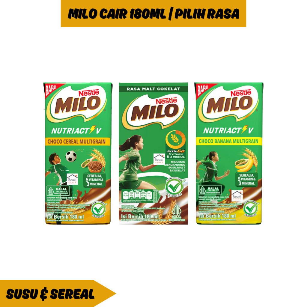 

Milo Activ-Go Minuman Cair Susu Cokelat Berbagai Varian Pilih Rasa